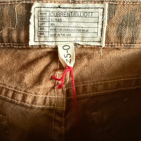Current/Elliott Stiletto Leopard Print Skinny Jeans Size 25 NWT Camel Animal - Picture 6 of 9